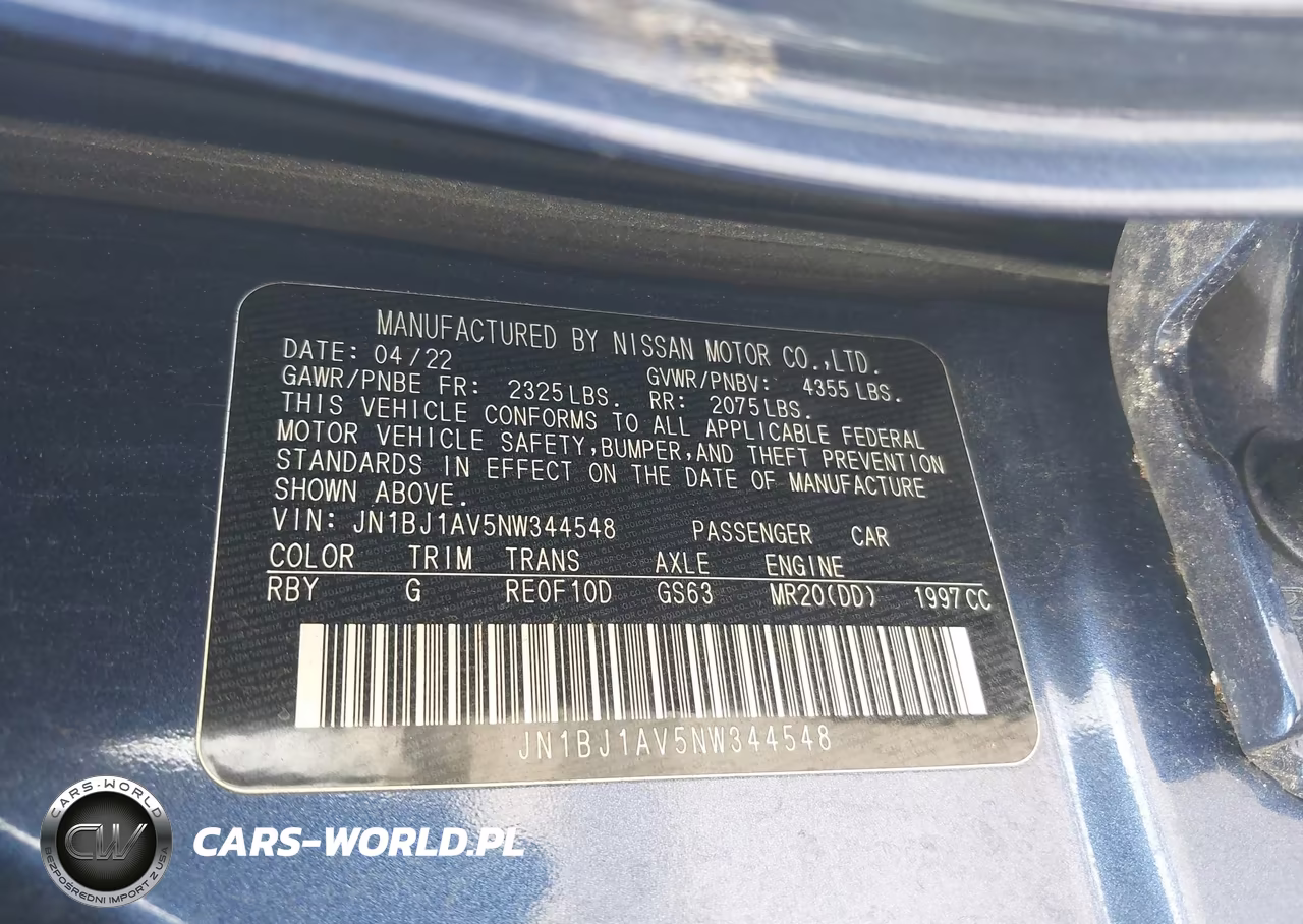 2022 Nissan Rogue Sport S Fwd Xtronic Cvt VIN:JN1BJ1AV5NW344548 - 9