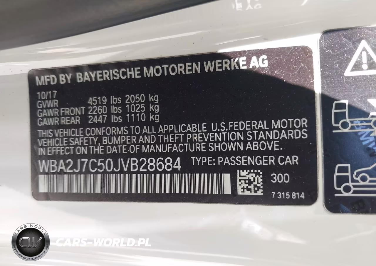 2018 BMW M240I xDrive VIN:WBA2J7C50JVB28684 - 9