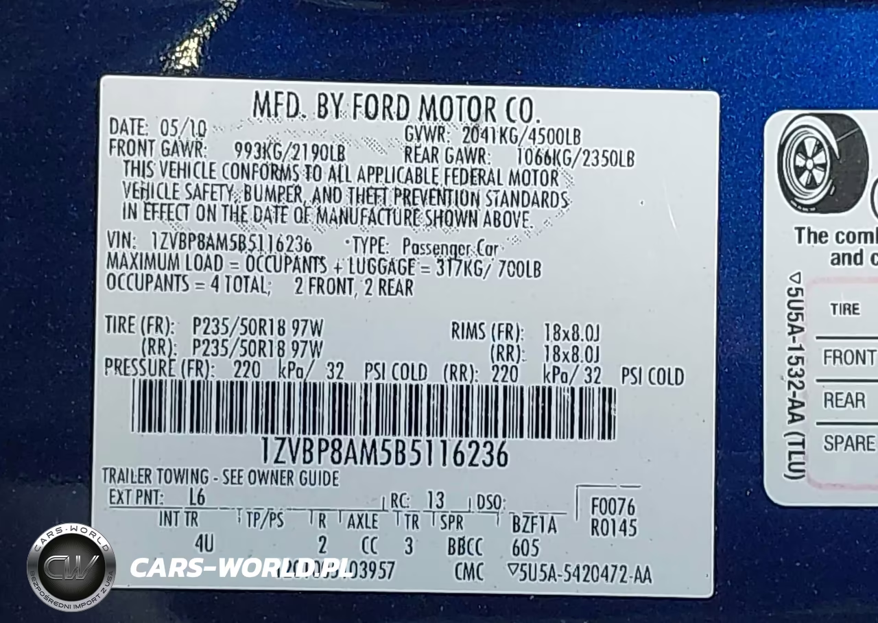 2011 Ford Mustang V6 Premium VIN:1ZVBP8AM5B5116236 - 9