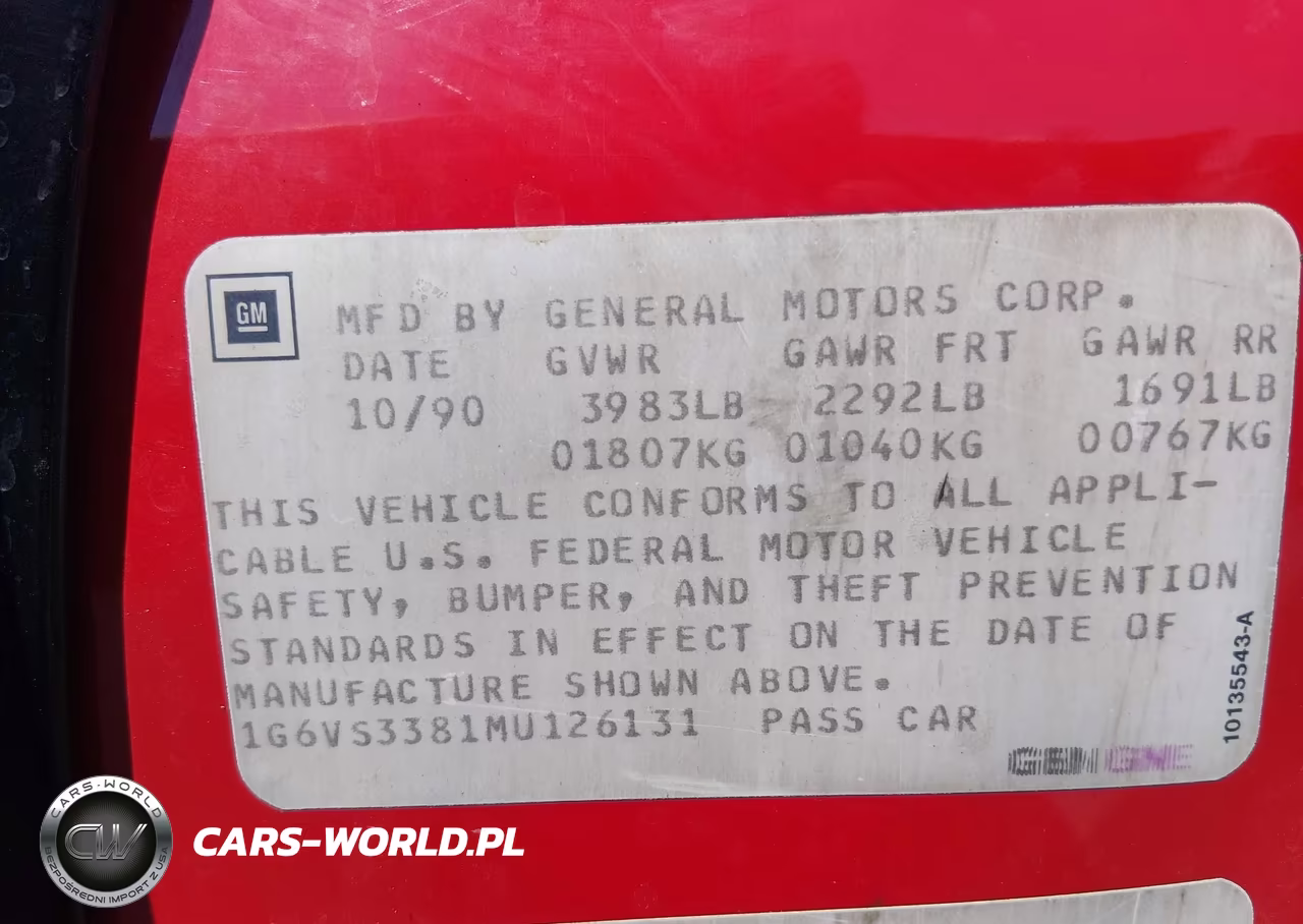 1991 Cadillac Allante VIN:1G6VS3381MU126131 - 9
