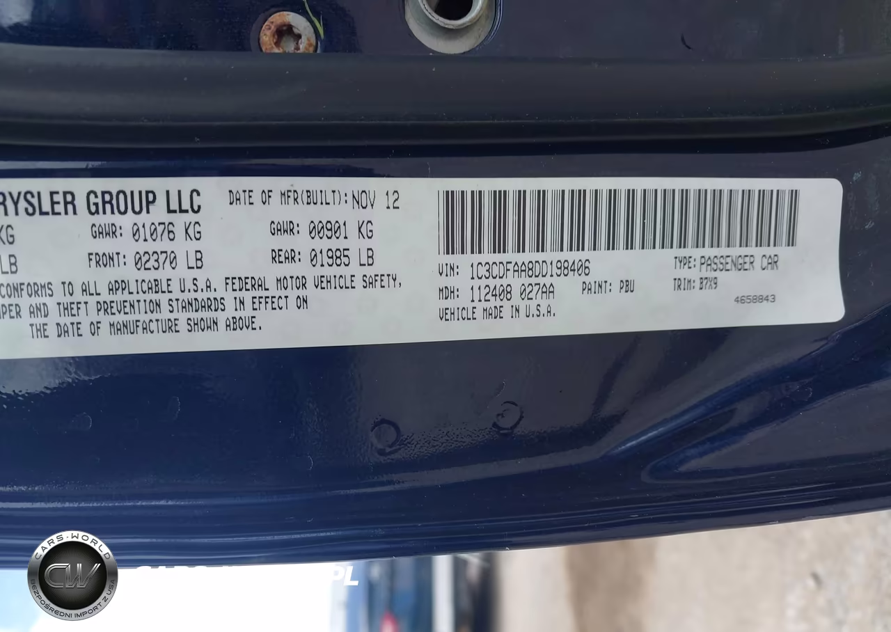 2013 Dodge Dart Se VIN:1C3CDFAA8DD198406 - 9