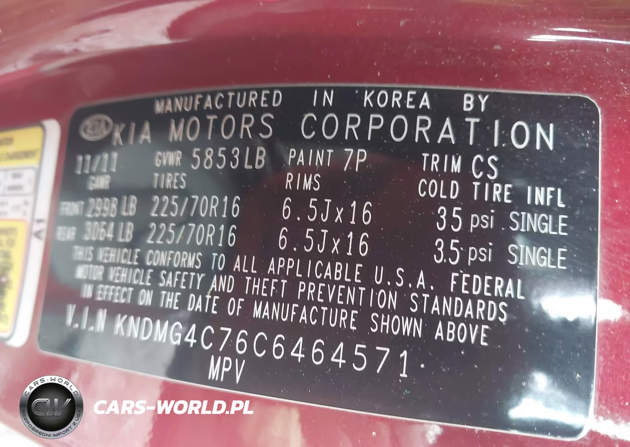 2012 Kia Sedona Lx VIN:KNDMG4C76C6464571 - 9