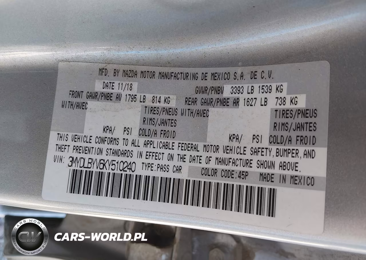 2019 Toyota Yaris Le VIN:3MYDLBYV6KY510240 - 9