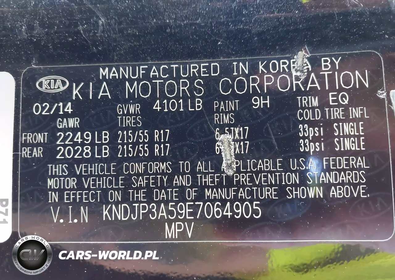 2014 Kia Soul + VIN:KNDJP3A59E7064905 - 9