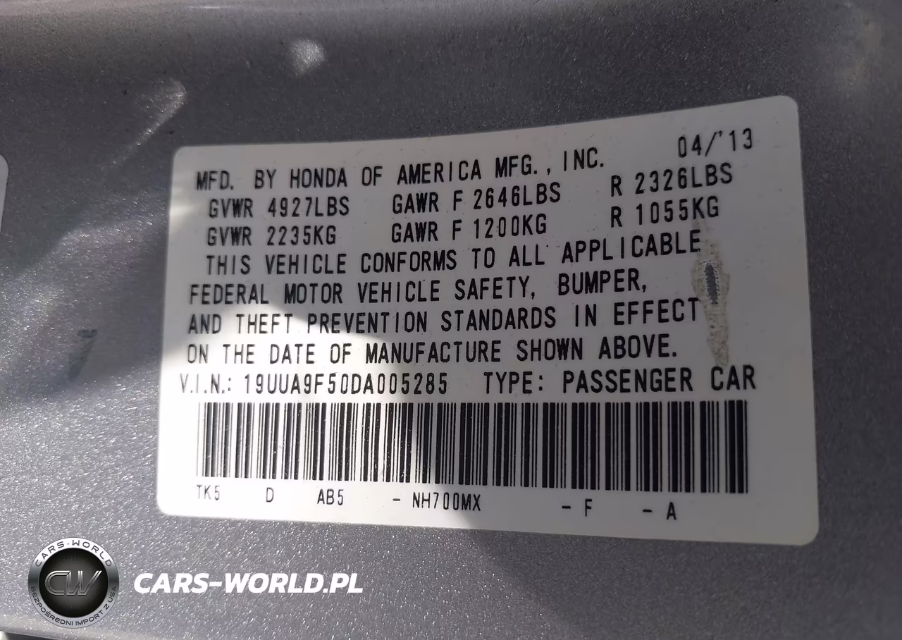 2013 Acura Tl 3.7 VIN:19UUA9F50DA005285 - 9