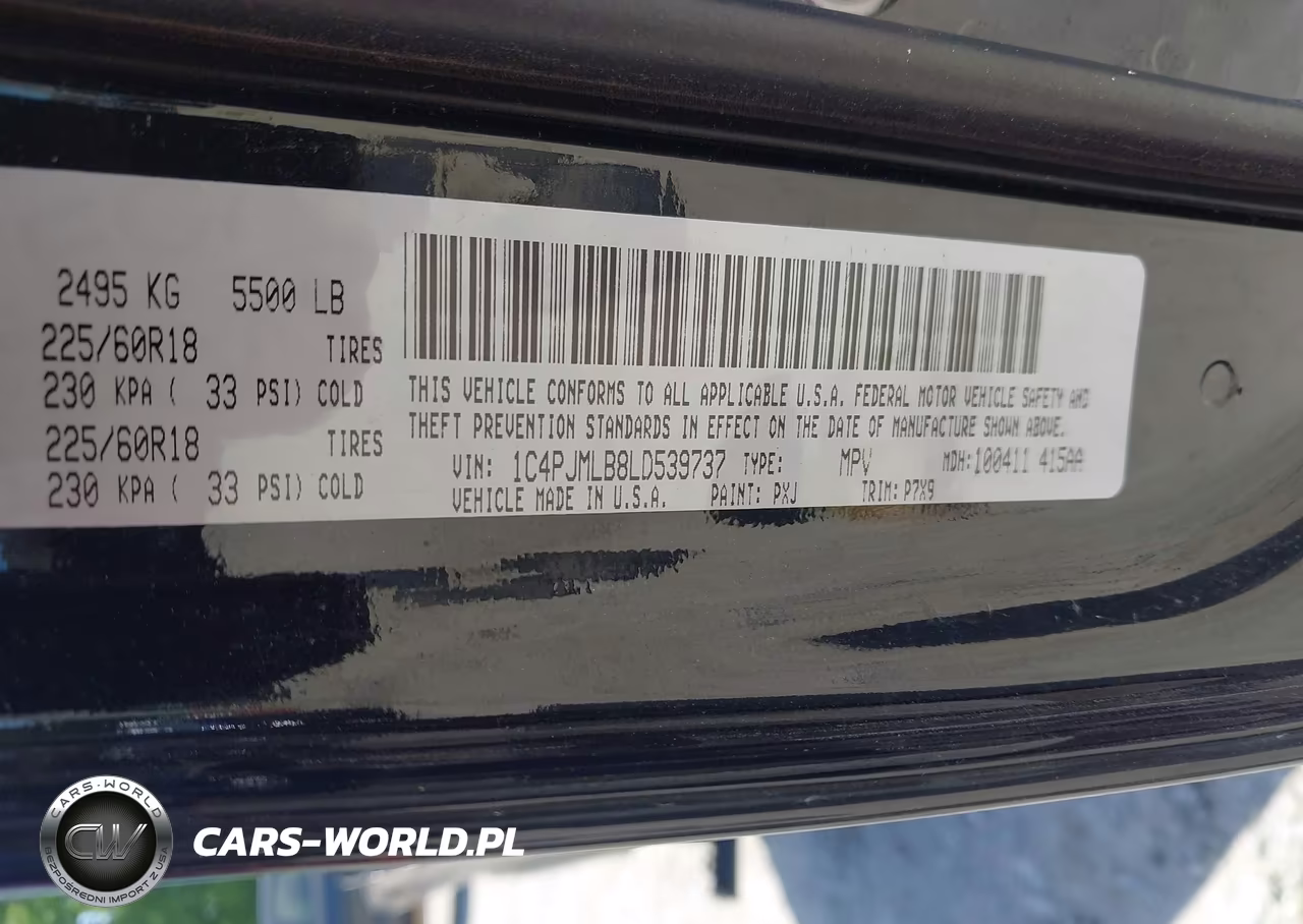 2020 Jeep Cherokee Altitude 4X4 VIN:1C4PJMLB8LD539737 - 9