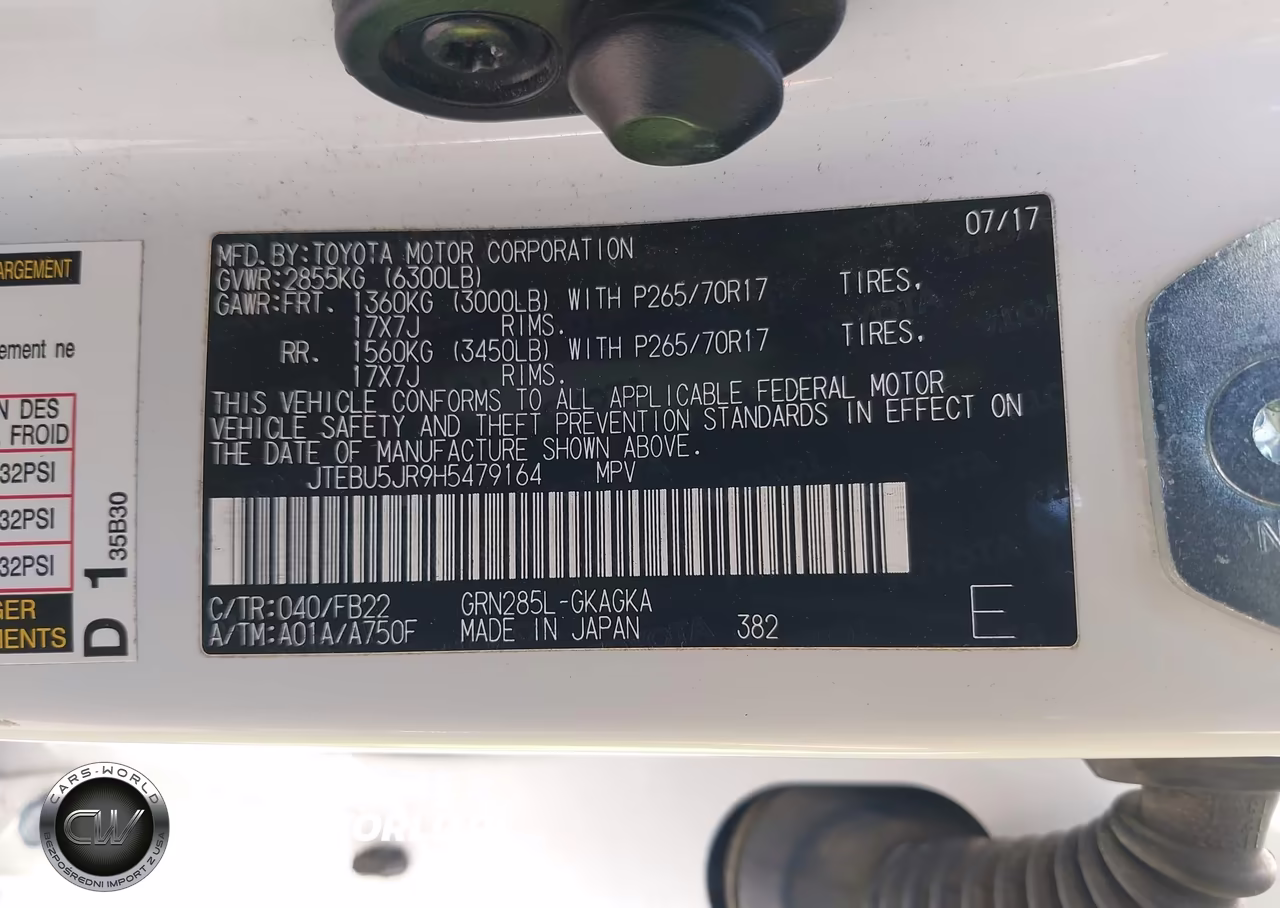 2017 Toyota 4Runner Sr5 VIN:JTEBU5JR9H5479164 - 9