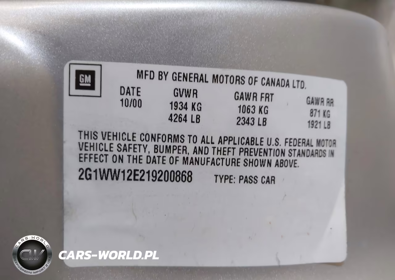 2001 Chevrolet Monte Carlo Ls VIN:2G1WW12E219200868 - 9