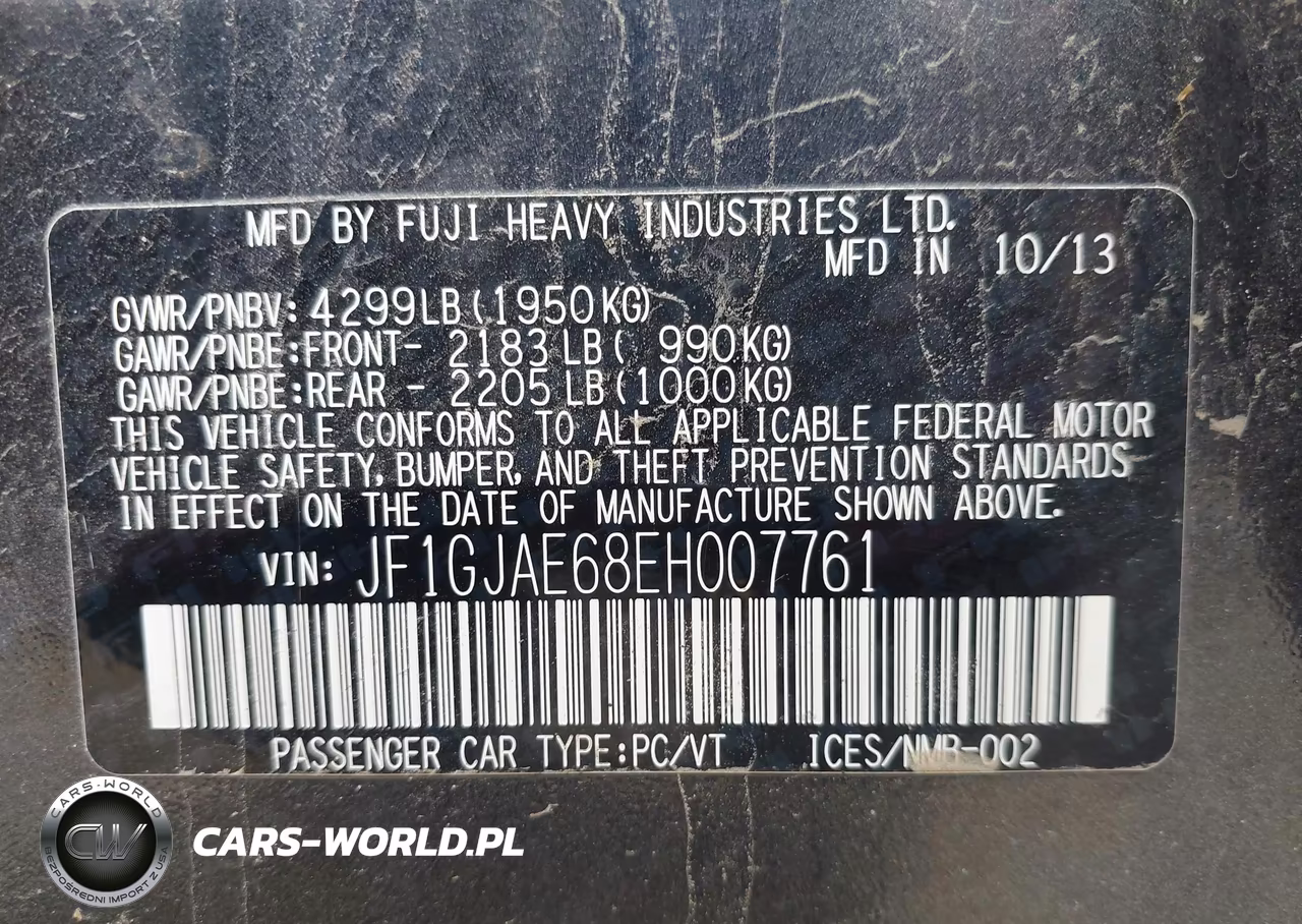 2014 Subaru Impreza 2.0I Premium VIN:JF1GJAE68EH007761 - 9