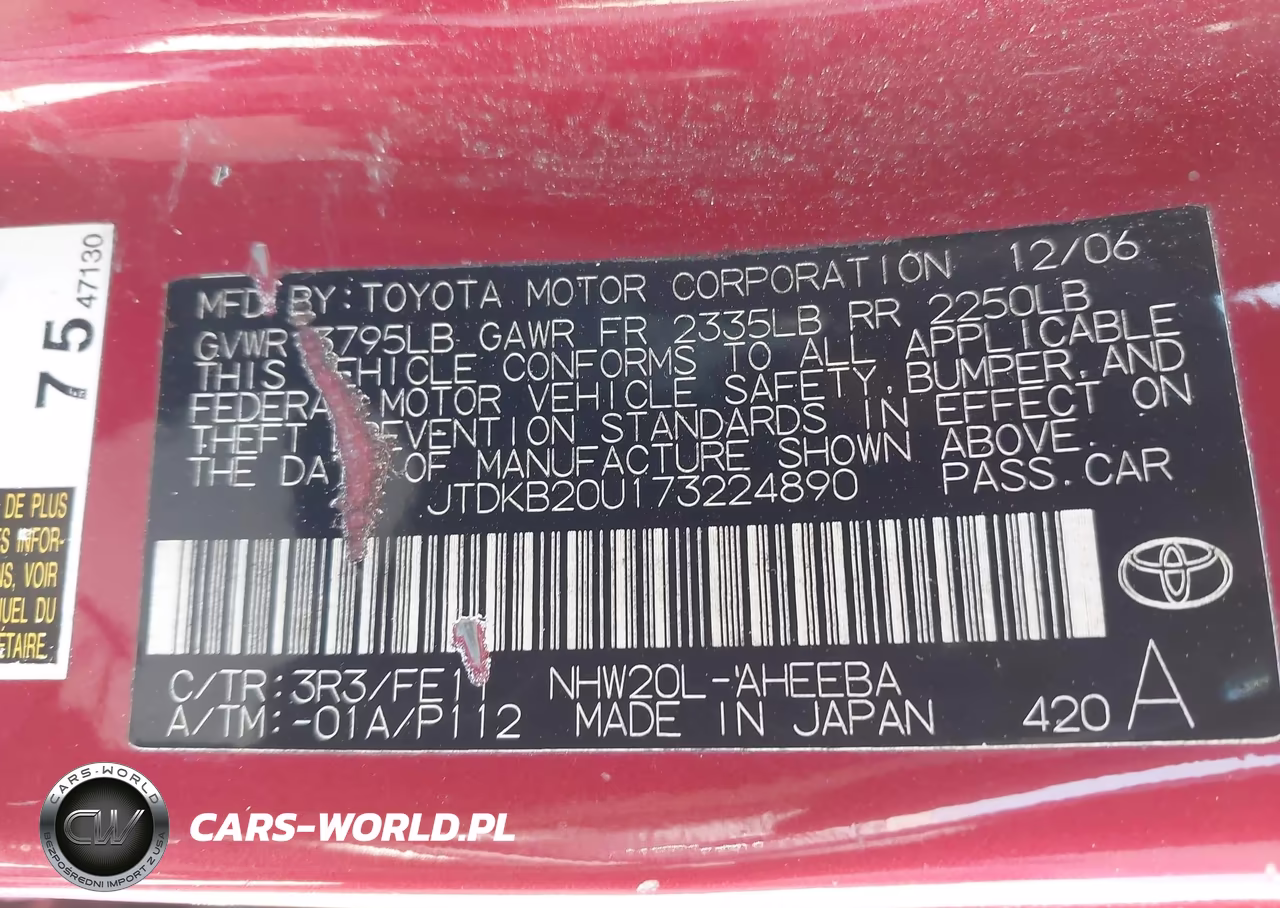 2007 Toyota Prius VIN:JTDKB20U173224890 - 9