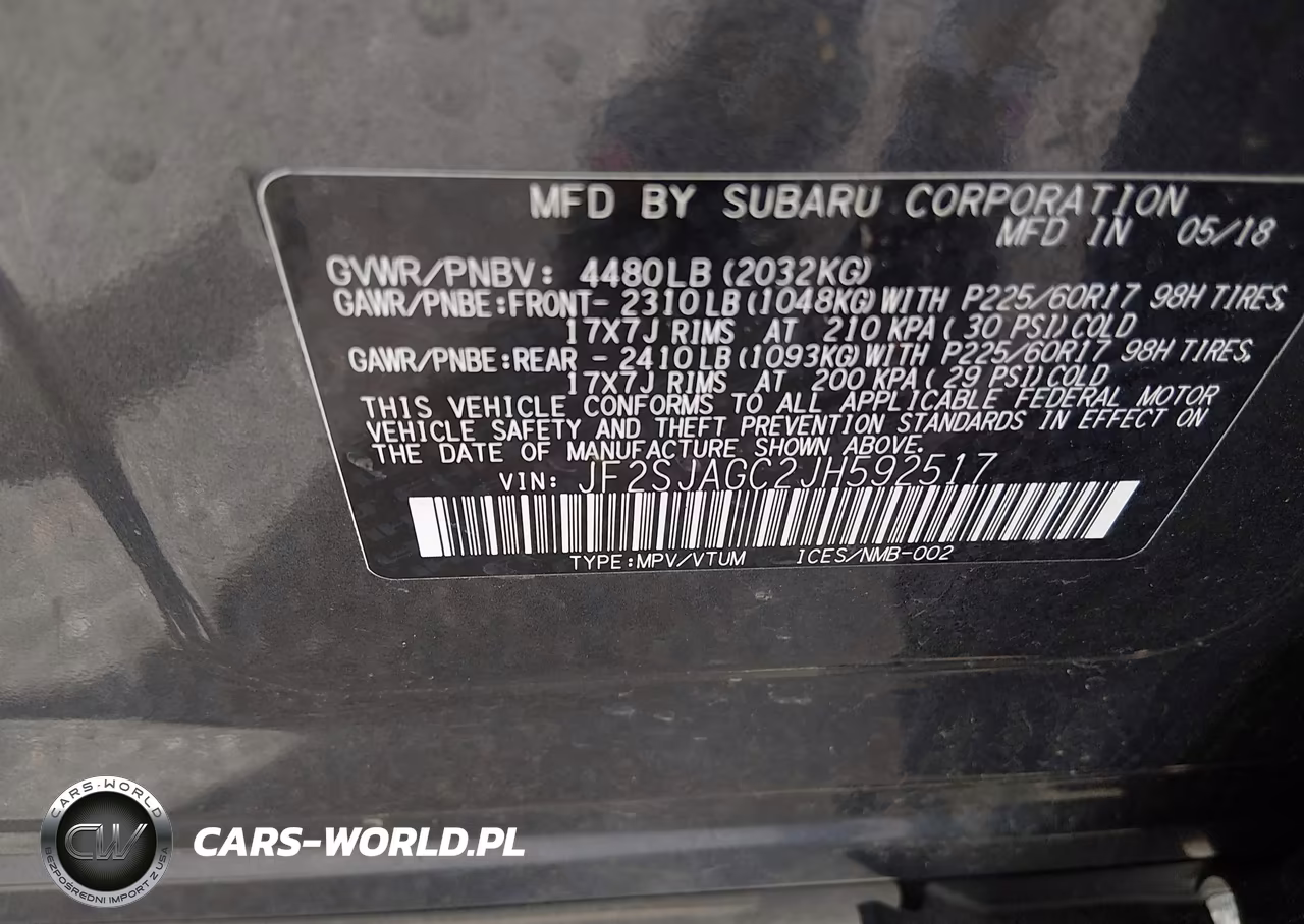 2018 Subaru Forester 2.5I Premium VIN:JF2SJAGC2JH592517 - 9