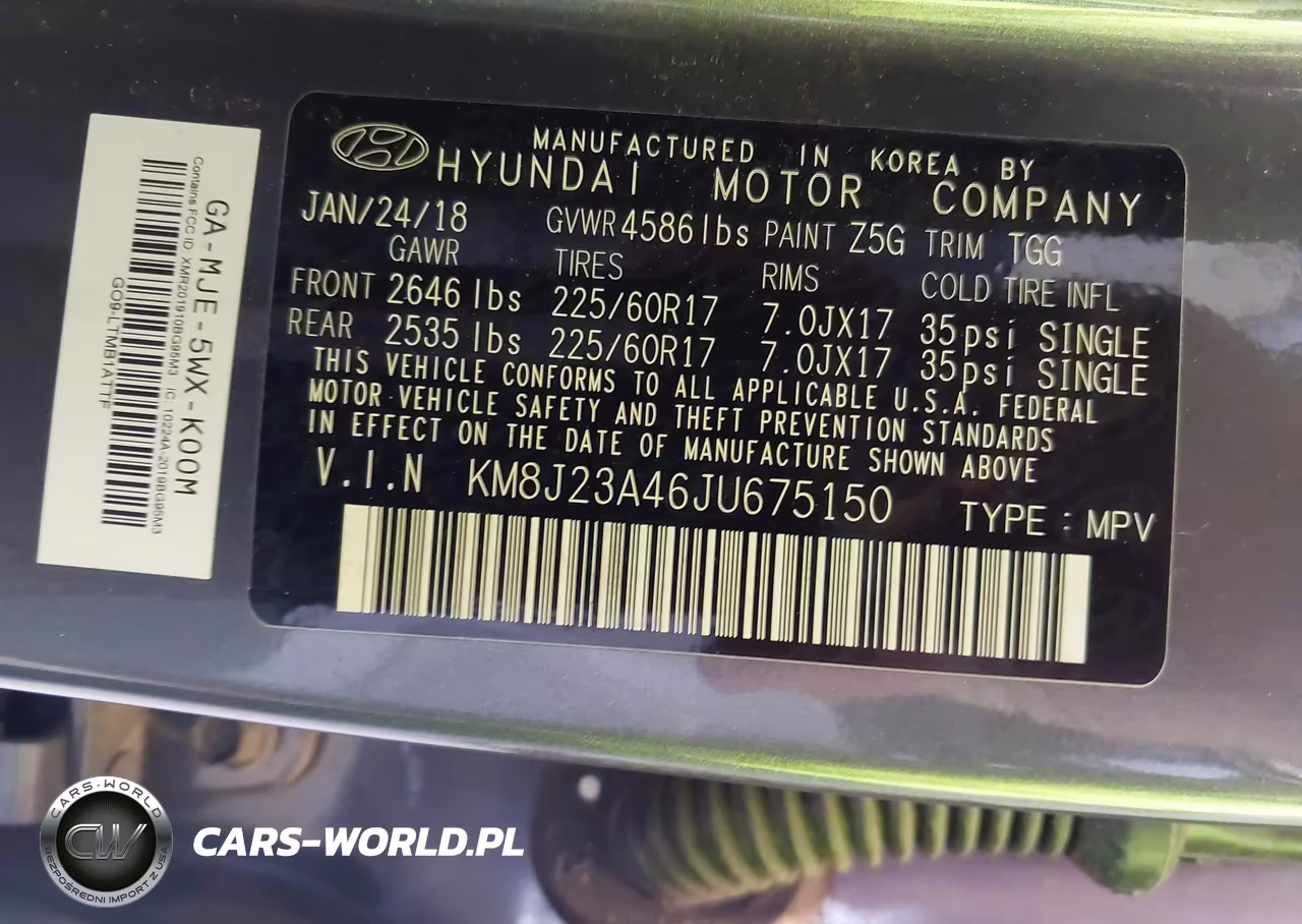 2018 Hyundai Tucson Se VIN:KM8J23A46JU675150 - 9