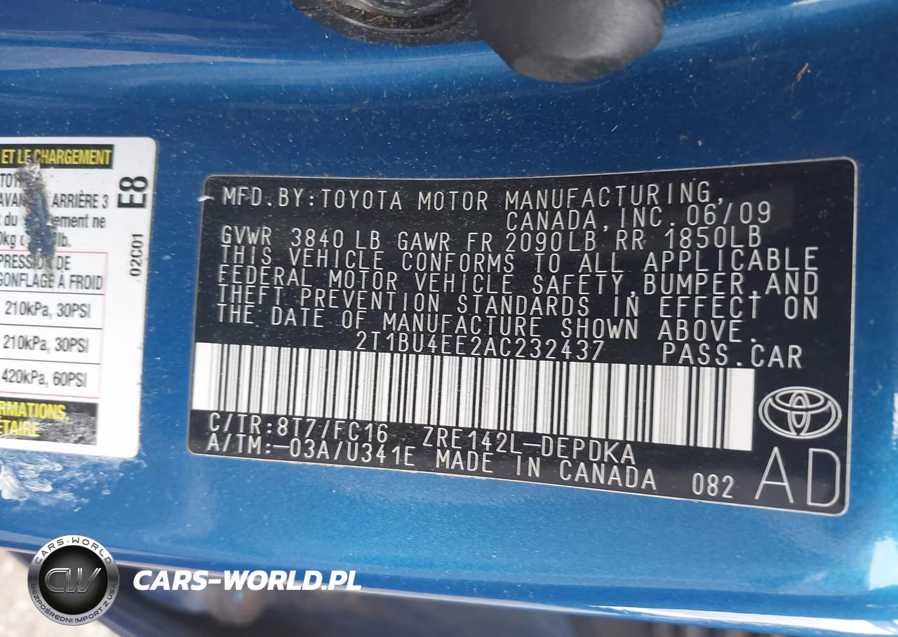 2010 Toyota Corolla Le VIN:2T1BU4EE2AC232437 - 9