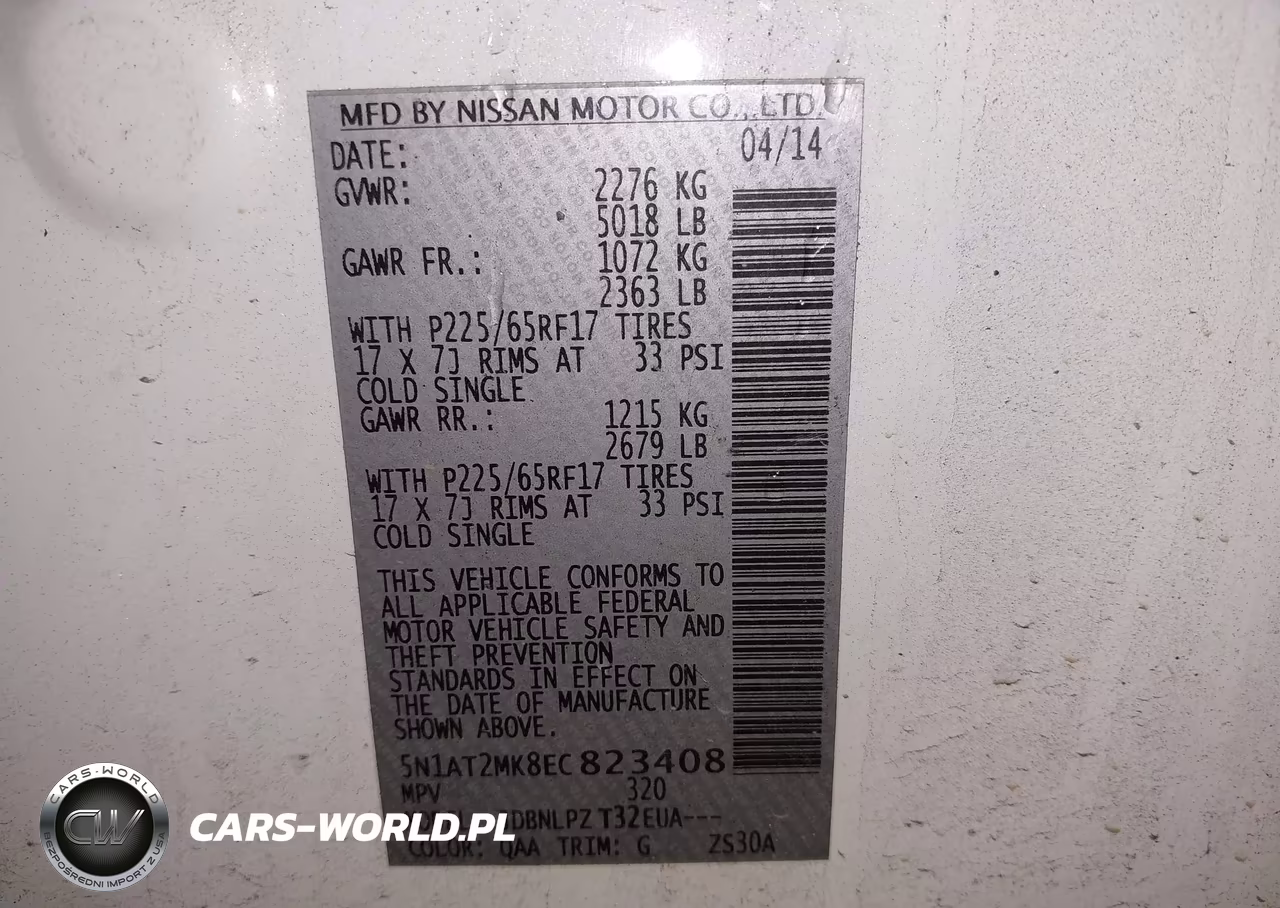 2014 Nissan Rogue S VIN:5N1AT2MK8EC823408 - 9
