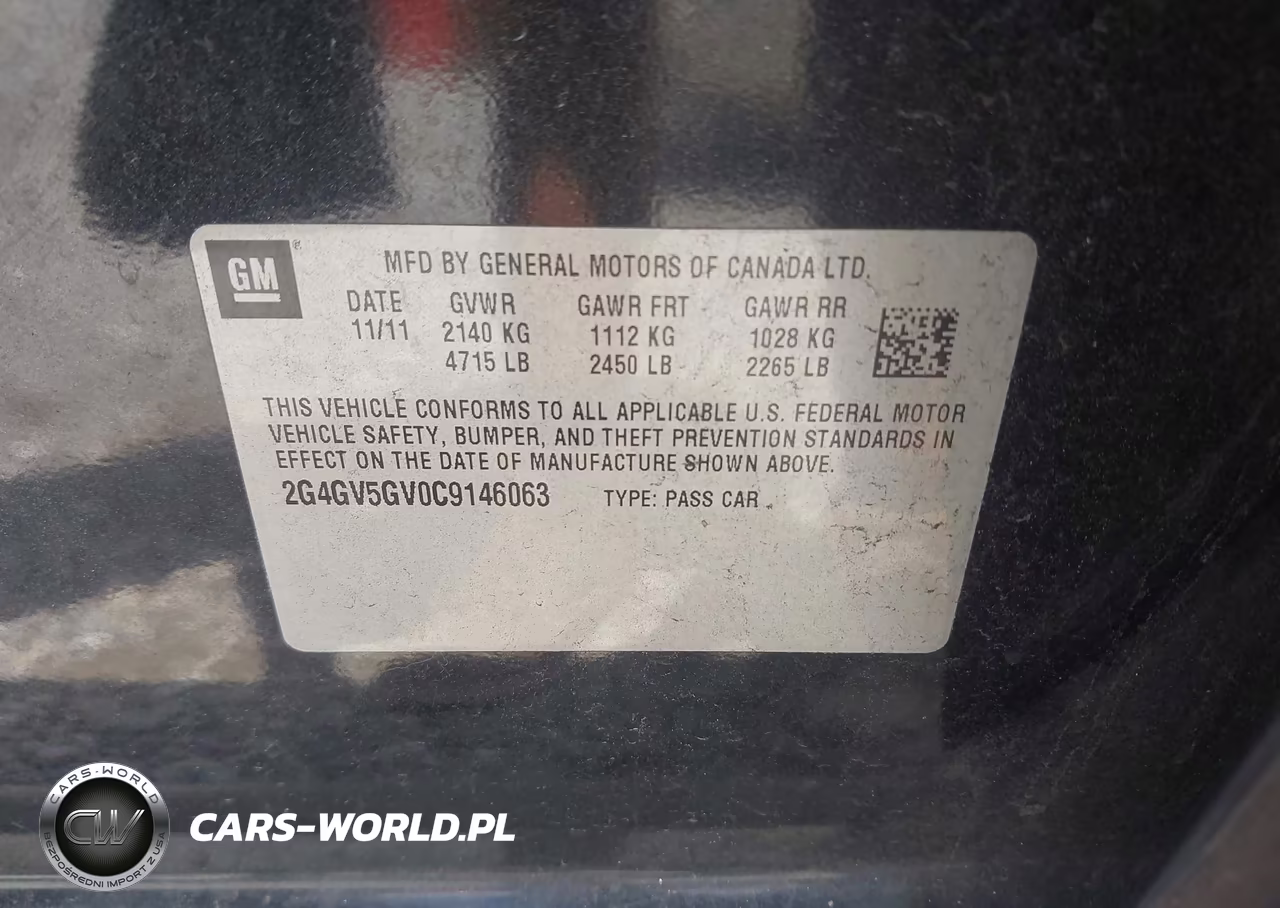 2012 Buick Regal Gs VIN:2G4GV5GV0C9146063 - 9