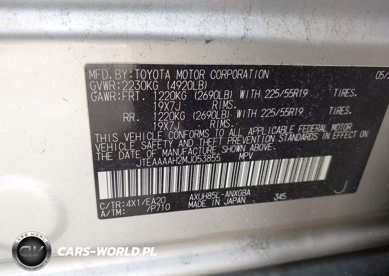 2021 Toyota Venza Xle VIN:JTEAAAAH2MJ053855 - 9