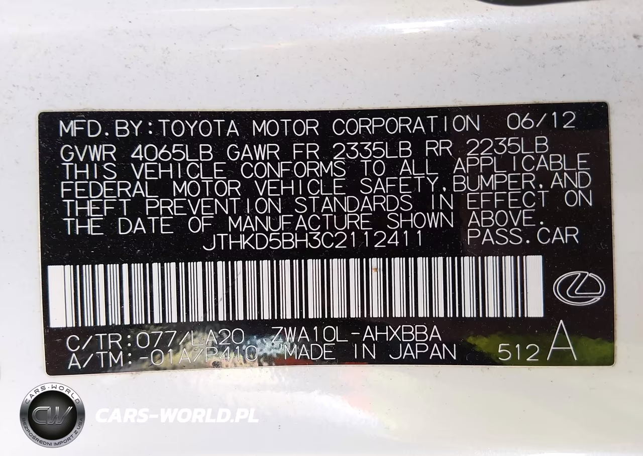 2012 Lexus Ct 200H Premium VIN:JTHKD5BH3C2112411 - 9