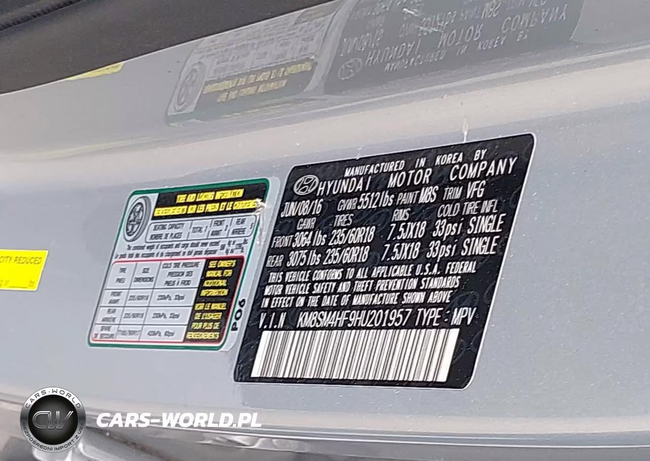 2017 Hyundai Santa Fe Se VIN:KM8SM4HF9HU201957 - 9
