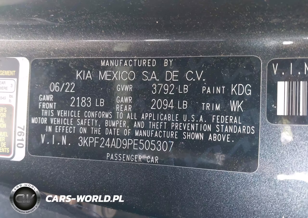 2023 Kia Forte Lxs VIN:3KPF24AD9PE505307 - 9