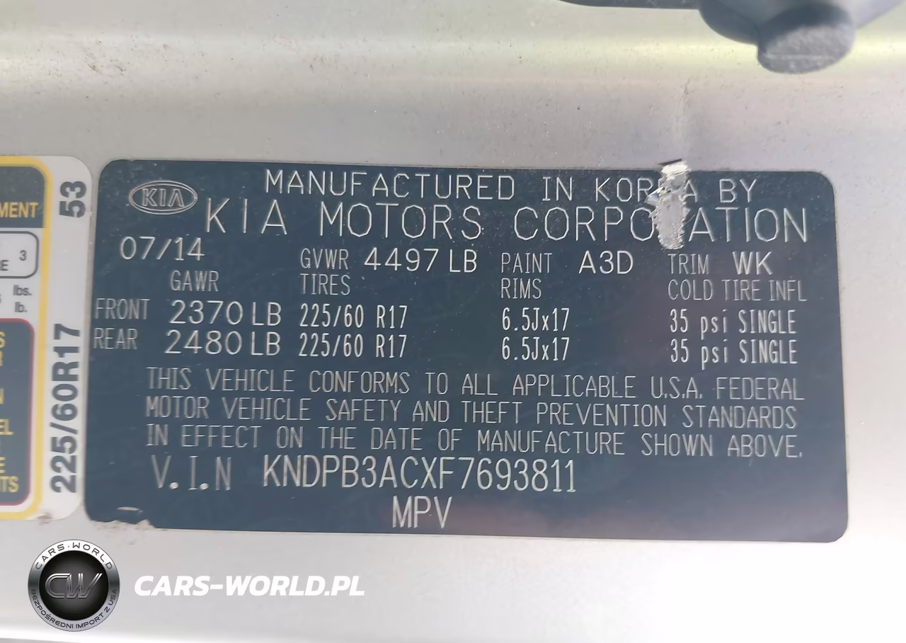 2015 Kia Sportage Lx VIN:KNDPB3ACXF7693811 - 9