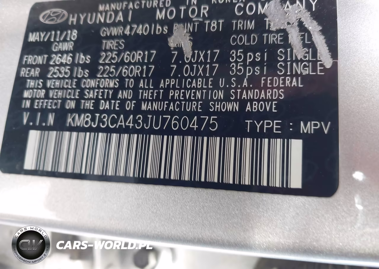 2018 Hyundai Tucson Sel VIN:KM8J3CA43JU760475 - 9