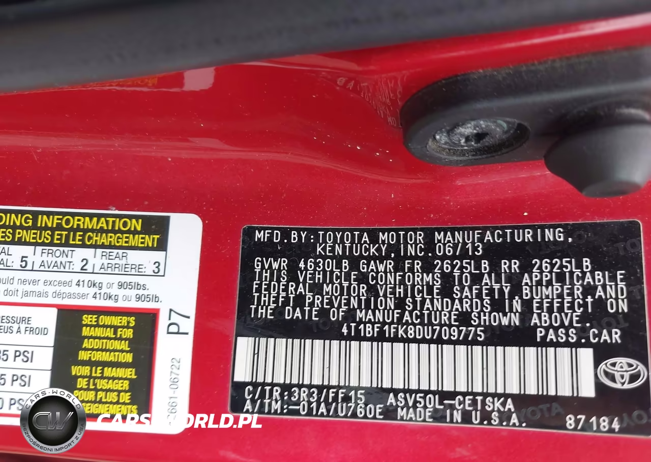 2013 Toyota Camry Se VIN:4T1BF1FK8DU709775 - 9