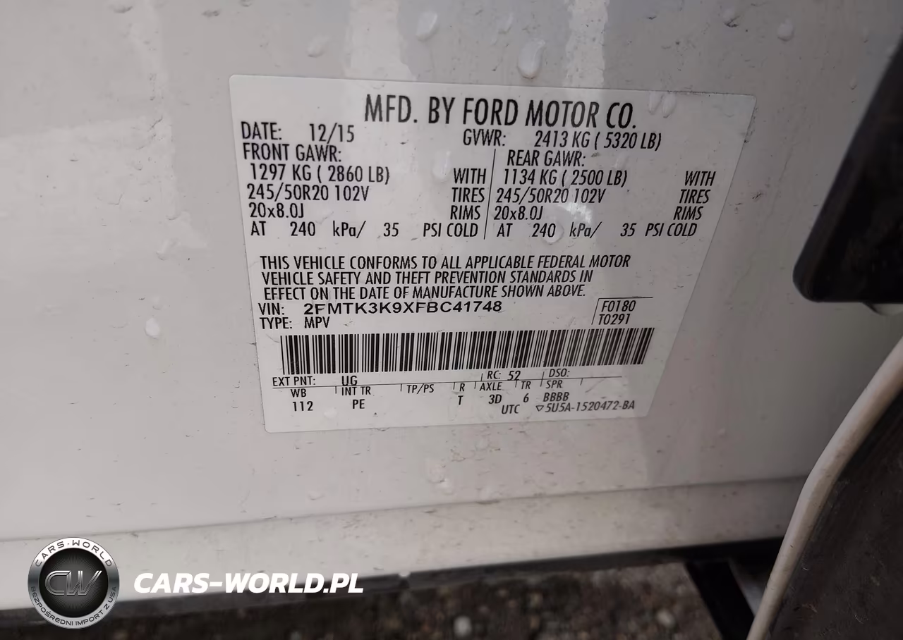 2015 Ford Edge Titanium VIN:2FMTK3K9XFBC41748 - 9