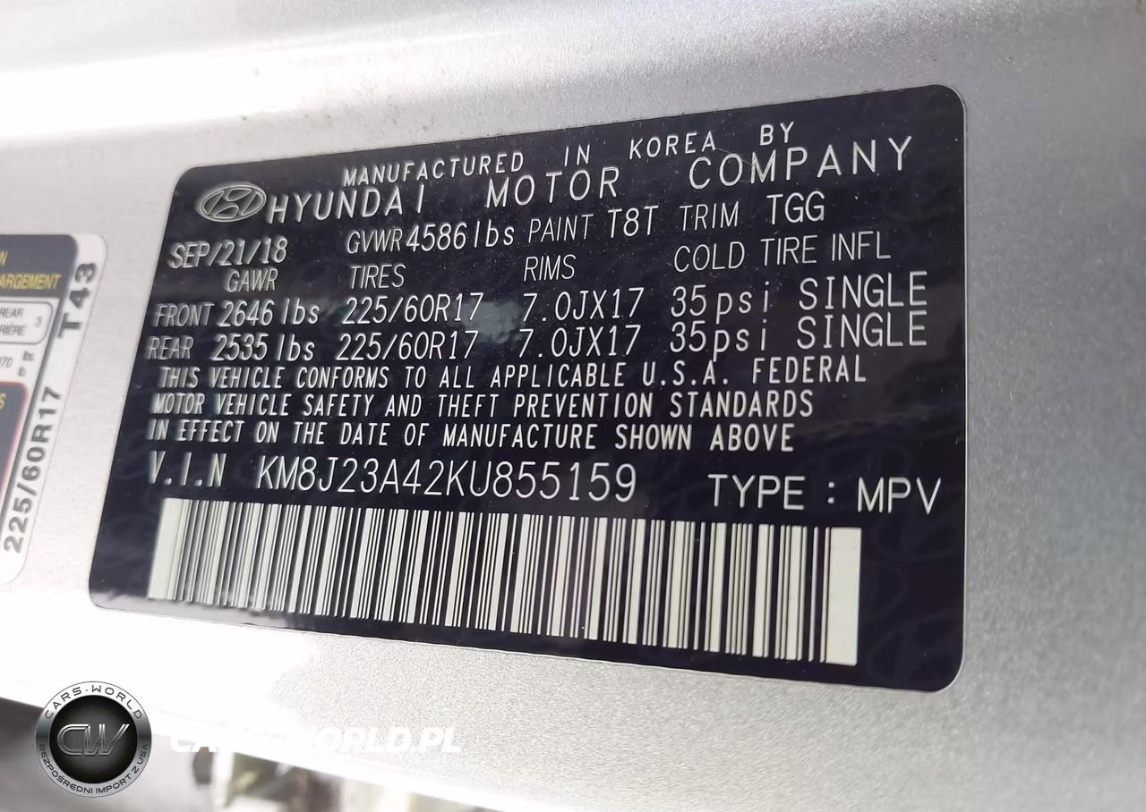 2019 Hyundai Tucson Se VIN:KM8J23A42KU855159 - 9