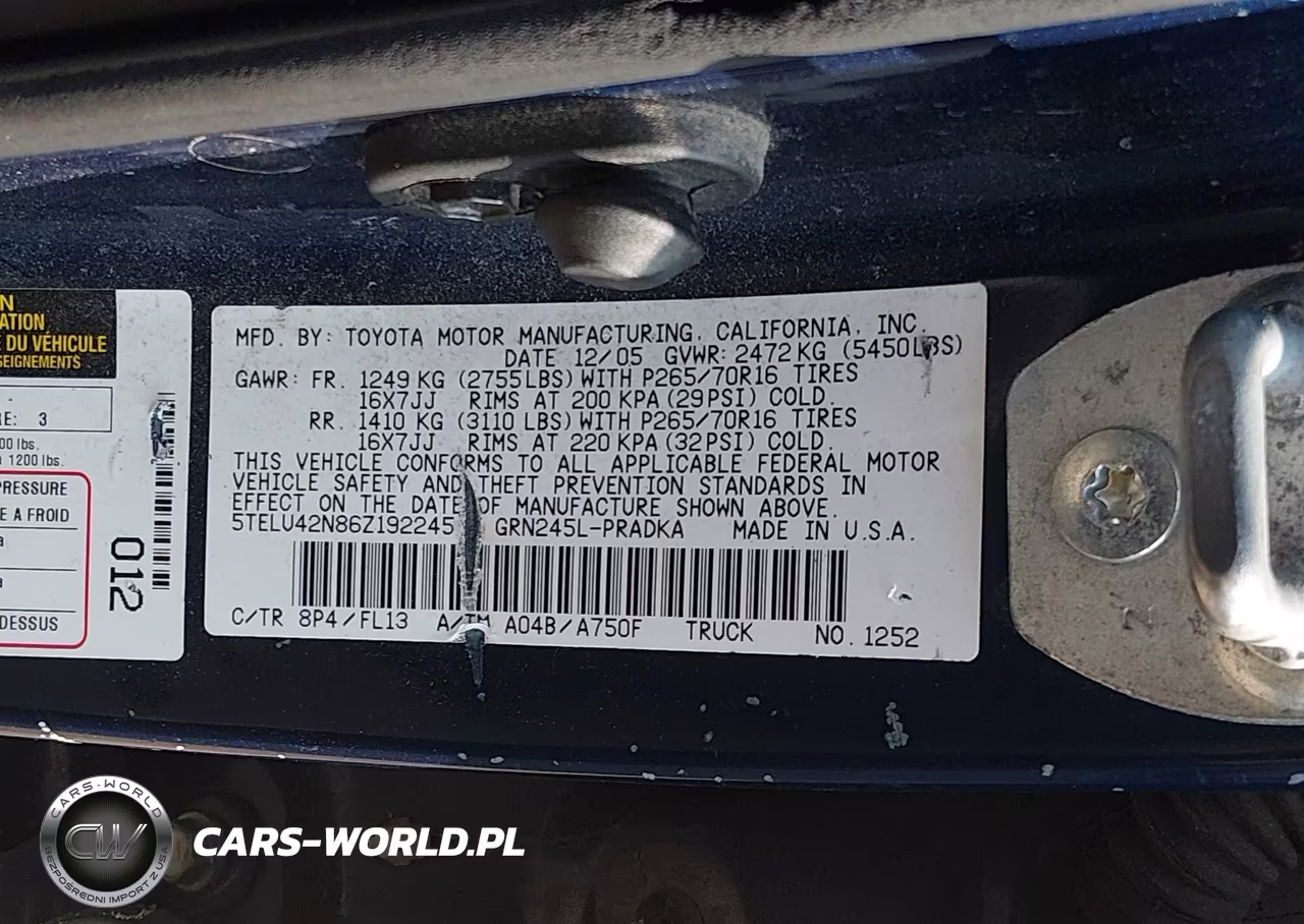 2006 Toyota Tacoma Base V6 VIN:5TELU42N86Z192245 - 9