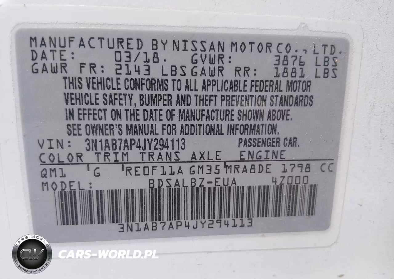 2018 Nissan Sentra S VIN:3N1AB7AP4JY294113 - 9