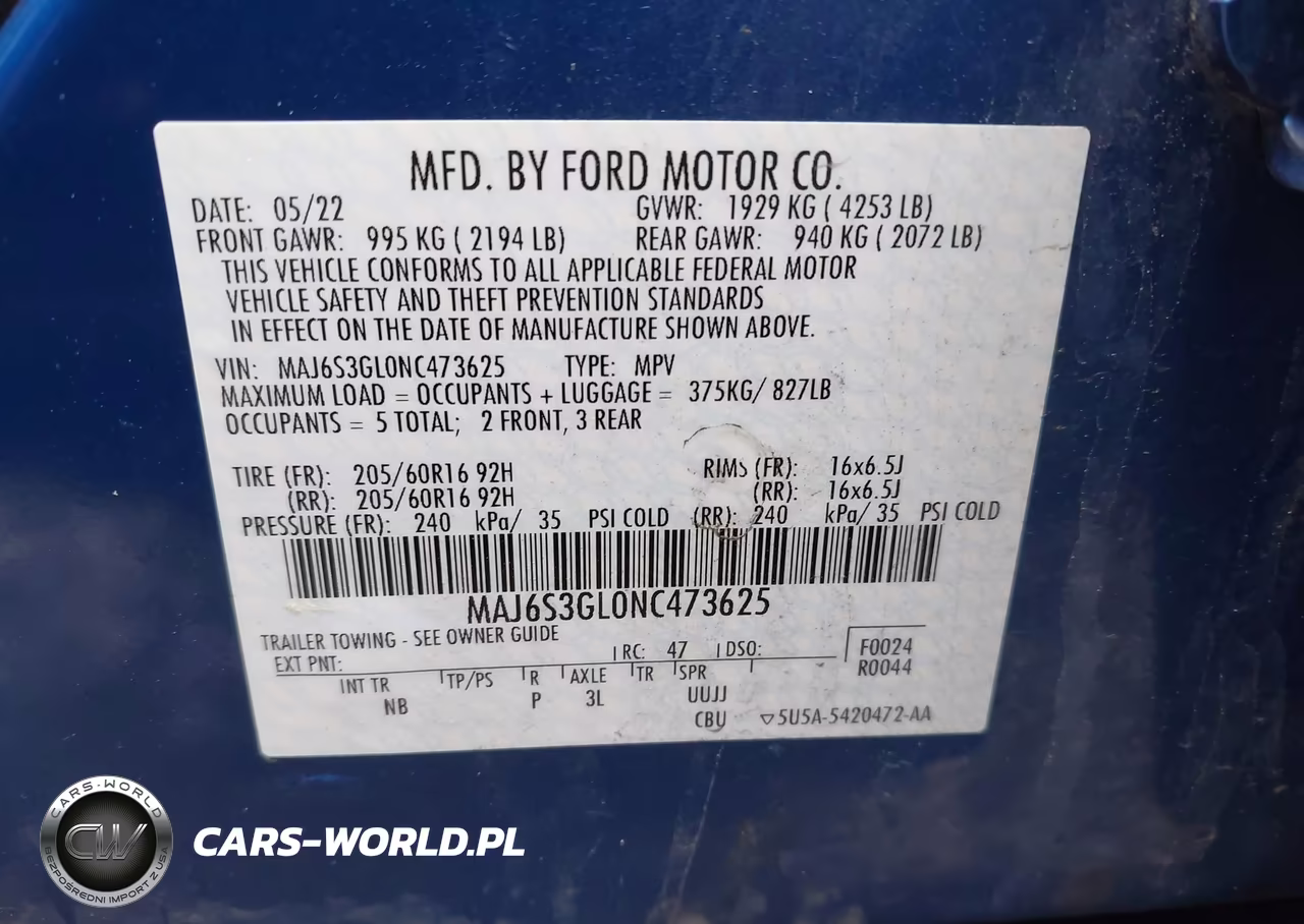 2022 Ford Ecosport Se VIN:MAJ6S3GL0NC473625 - 9
