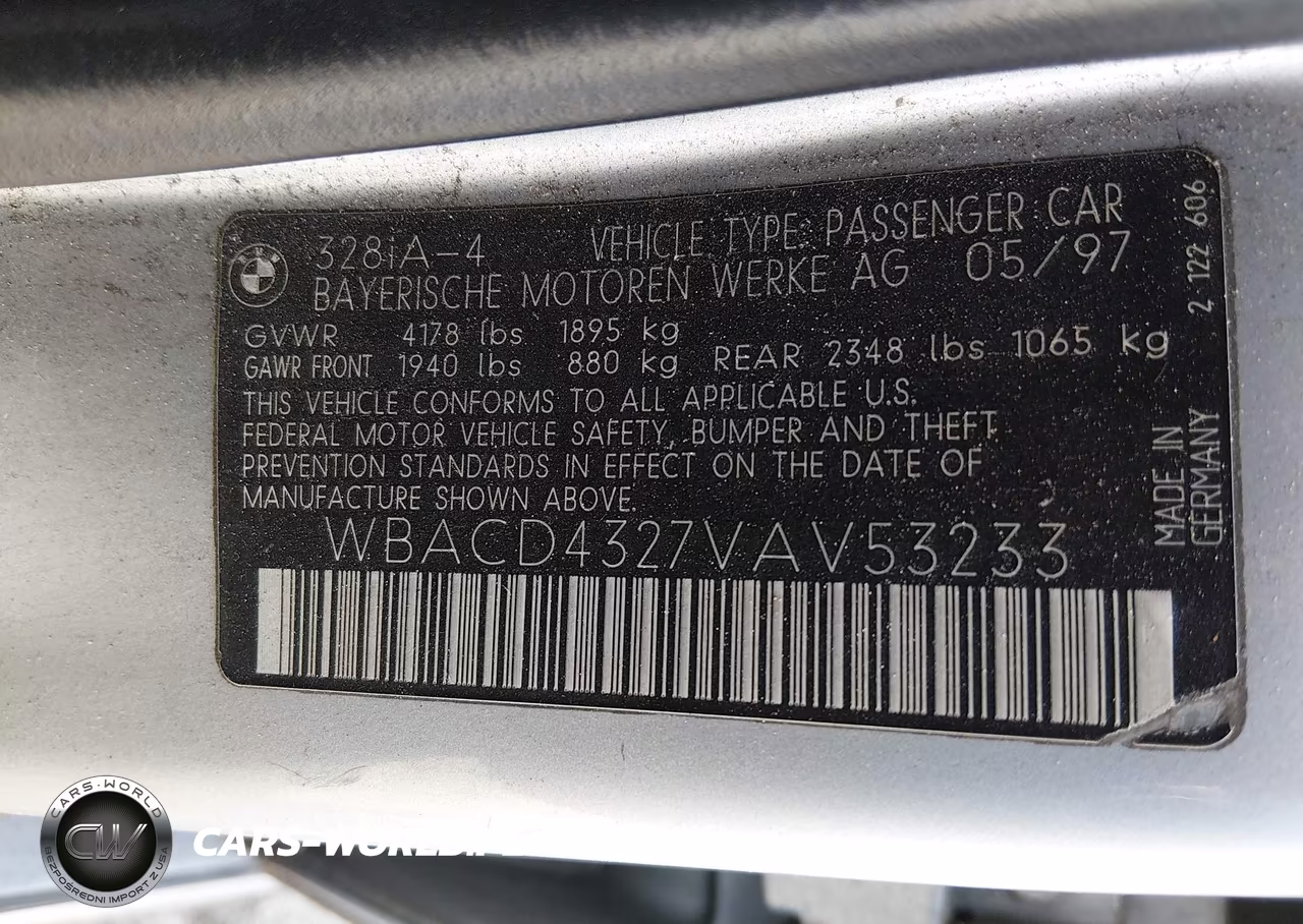 1997 BMW 328I VIN:WBACD4327VAV53233 - 9