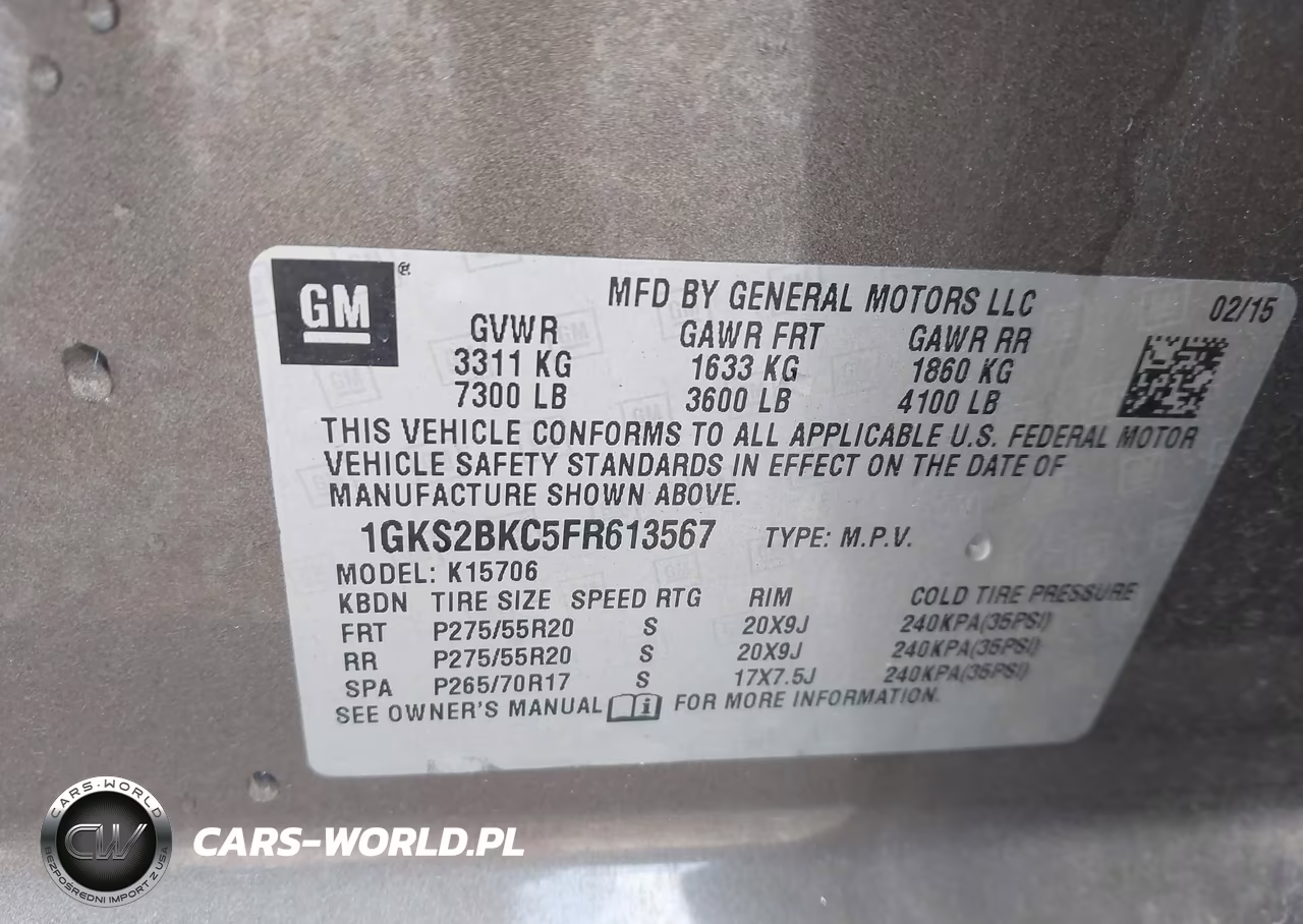 2015 GMC Yukon Slt VIN:1GKS2BKC5FR613567 - 9