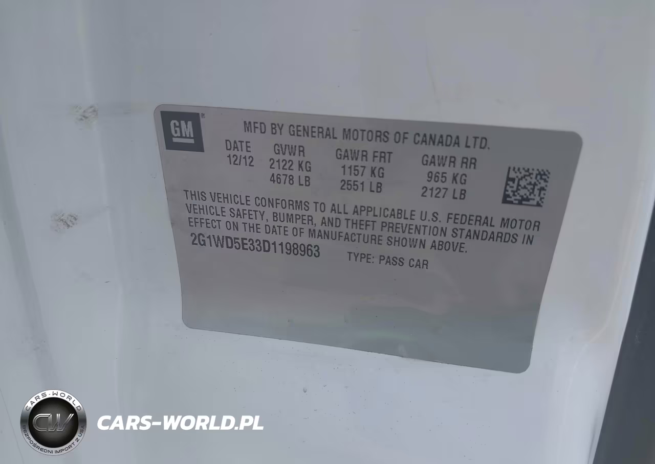 2013 Chevrolet Impala Police VIN:2G1WD5E33D1198963 - 9