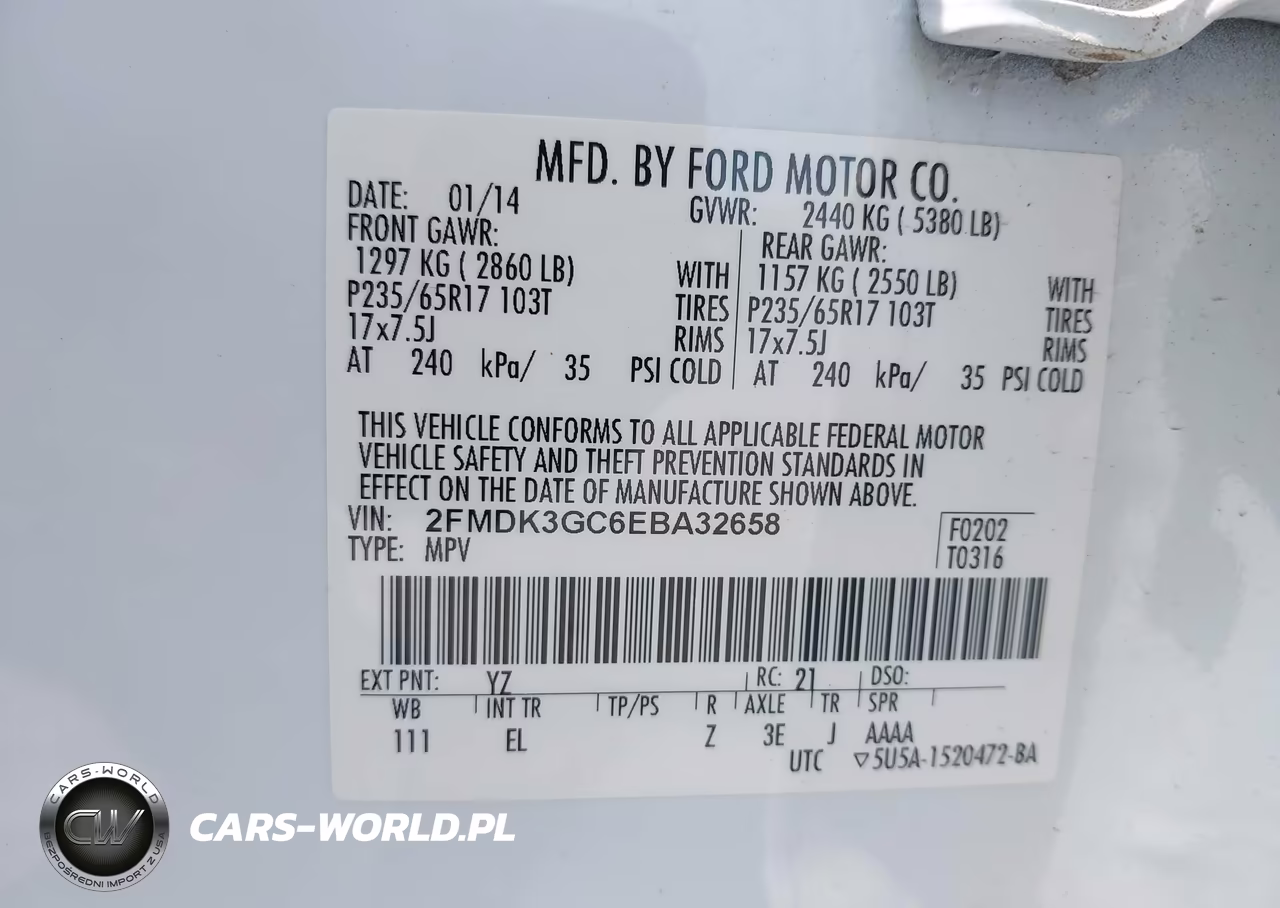 2014 Ford Edge Se VIN:2FMDK3GC6EBA32658 - 9
