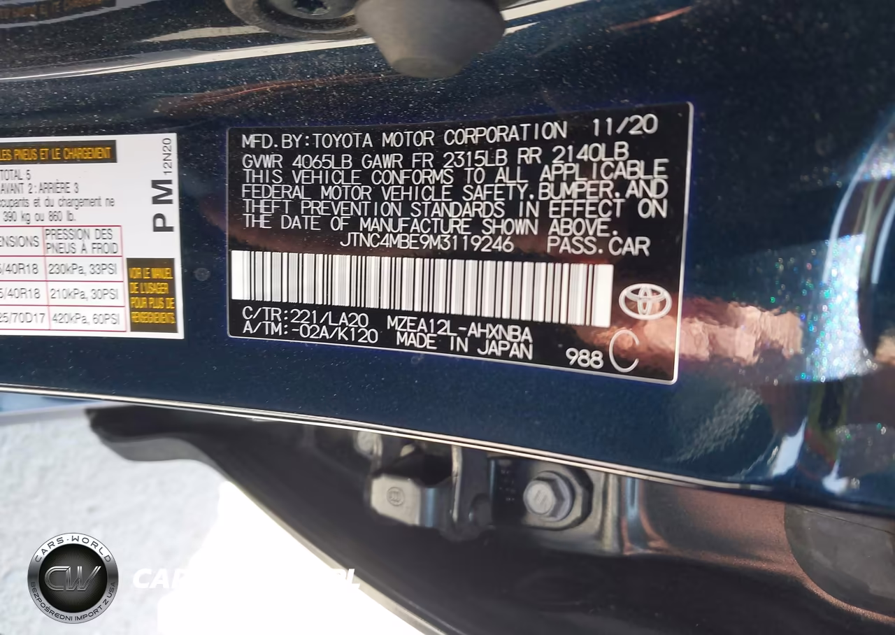 2021 Toyota Corolla Xse VIN:JTNC4MBE9M3119246 - 9