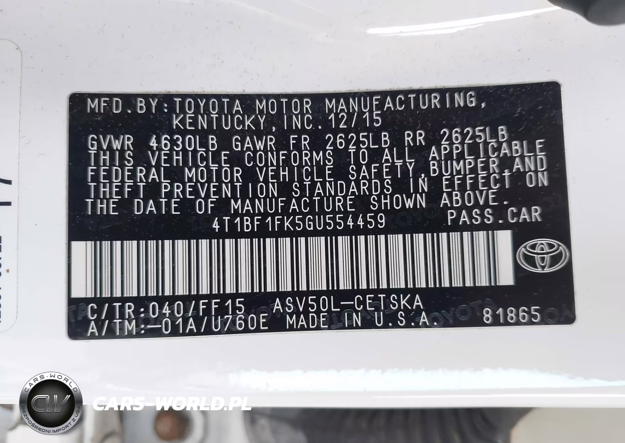 2016 Toyota Camry Se VIN:4T1BF1FK5GU554459 - 9