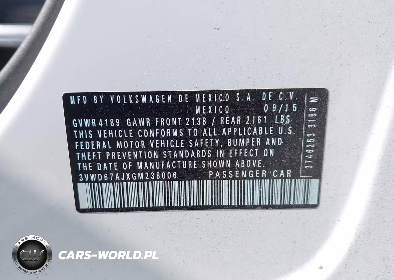 2016 Volkswagen Jetta 1.4T Se VIN:3VWD67AJXGM238006 - 9