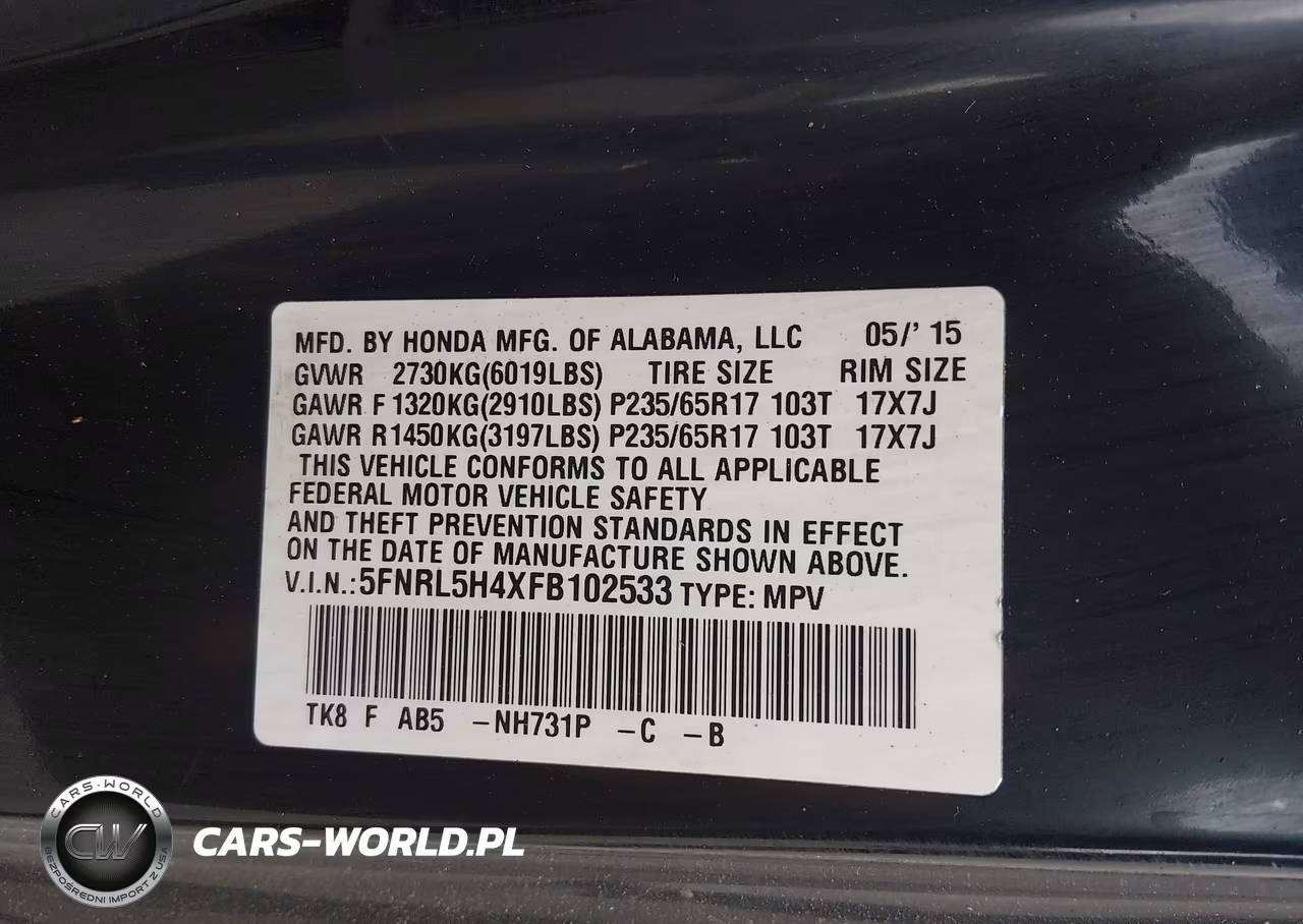 2015 Honda Odyssey Ex VIN:5FNRL5H4XFB102533 - 9