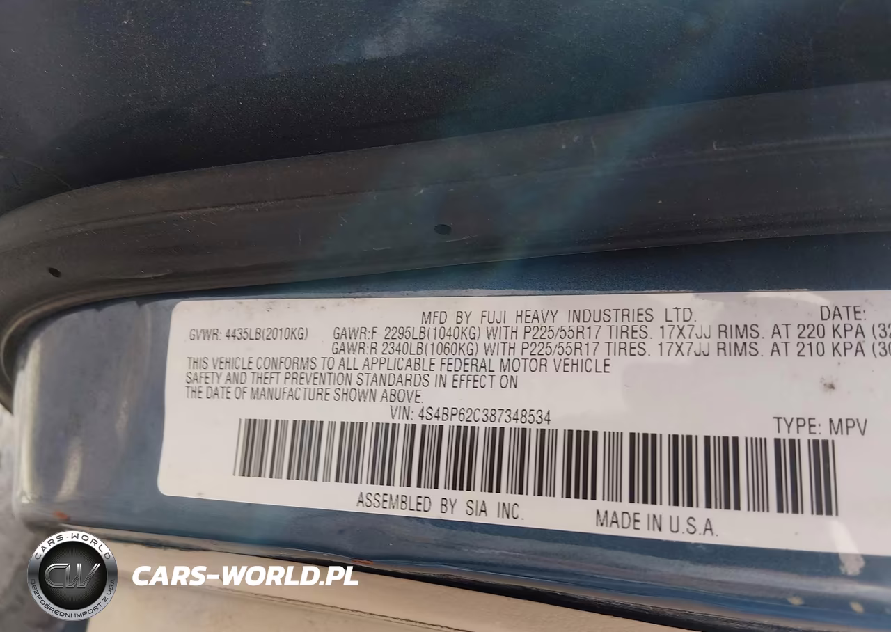2008 Subaru Outback (Natl) 2.5I Limited-2.5I Limited L.l. Bean Edition-Ltd-Ltd Ll Bean W-Nav VIN:4S4BP62C387348534 - 9