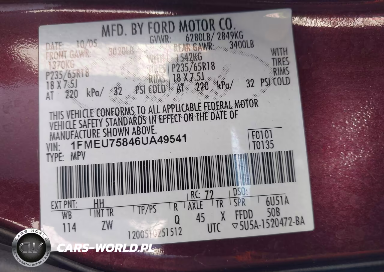 2006 Ford Explorer Limited VIN:1FMEU75846UA49541 - 9
