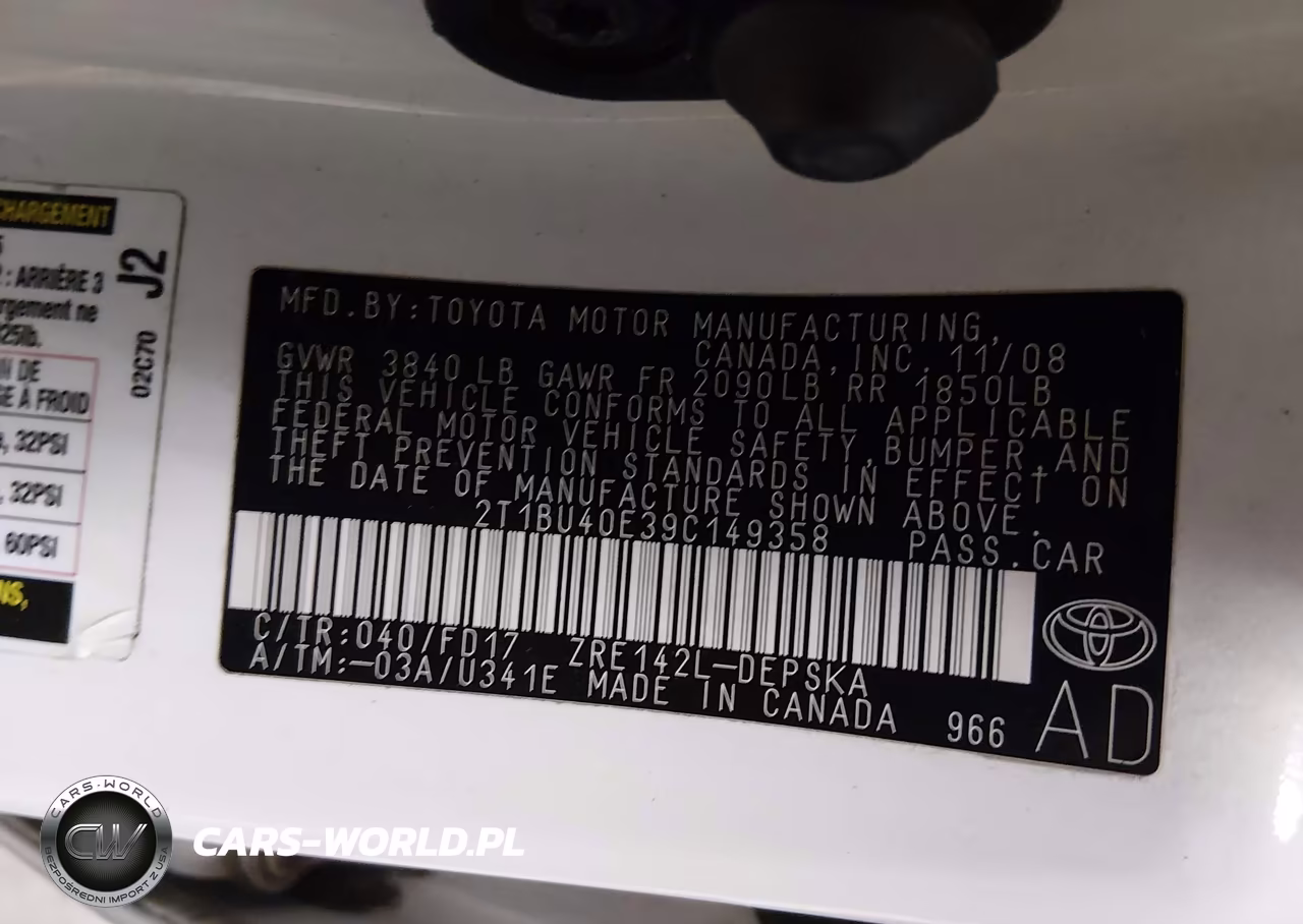 2009 Toyota Corolla S VIN:2T1BU40E39C149358 - 9