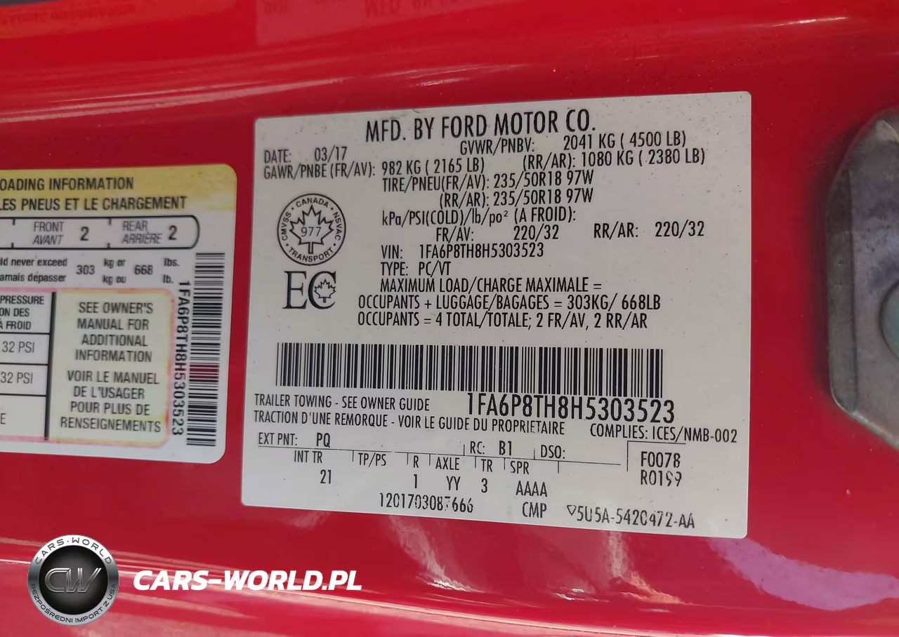 2017 Ford Mustang Ecoboost VIN:1FA6P8TH8H5303523 - 9