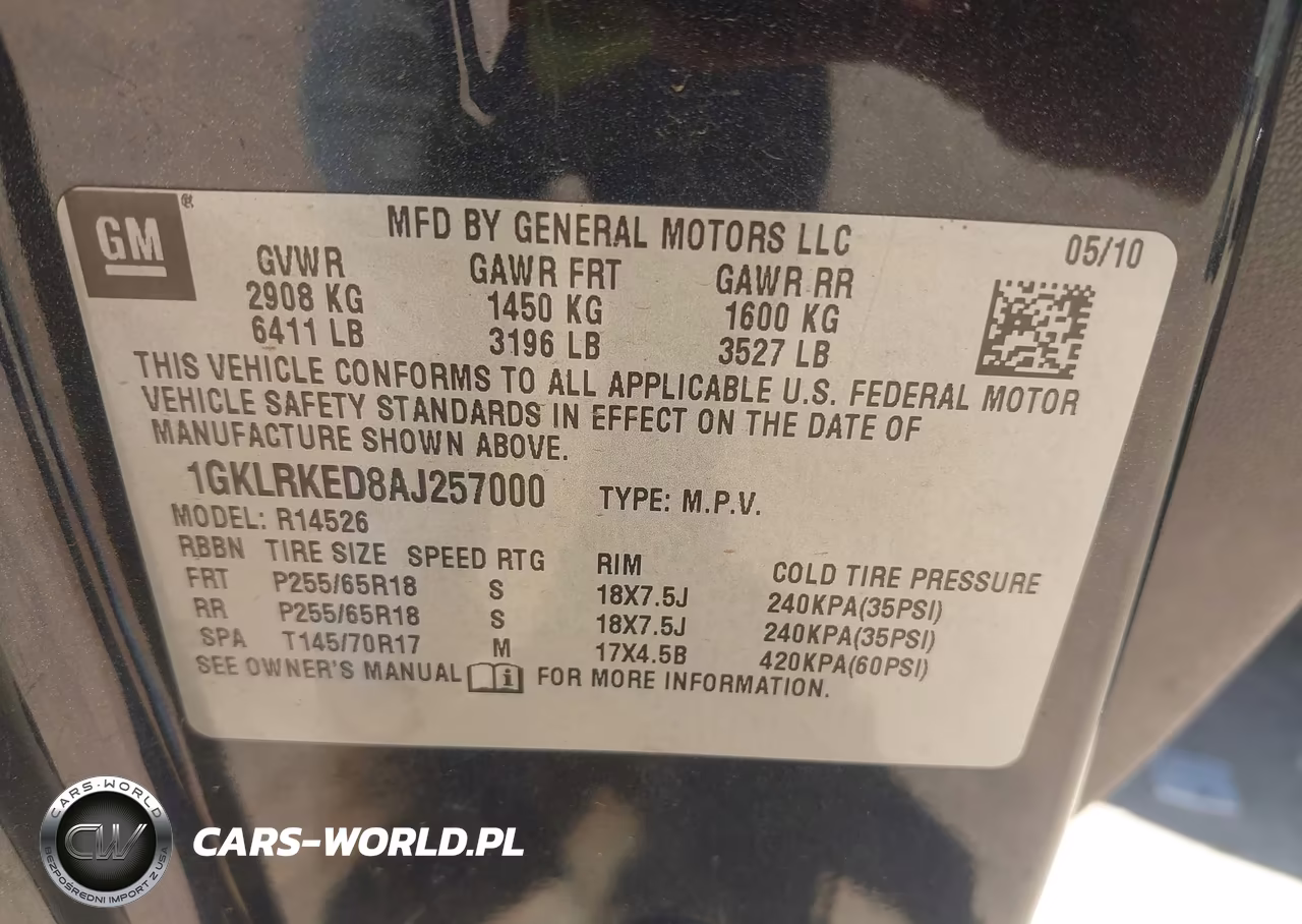 2010 GMC Acadia Sl VIN:1GKLRKED8AJ257000 - 9