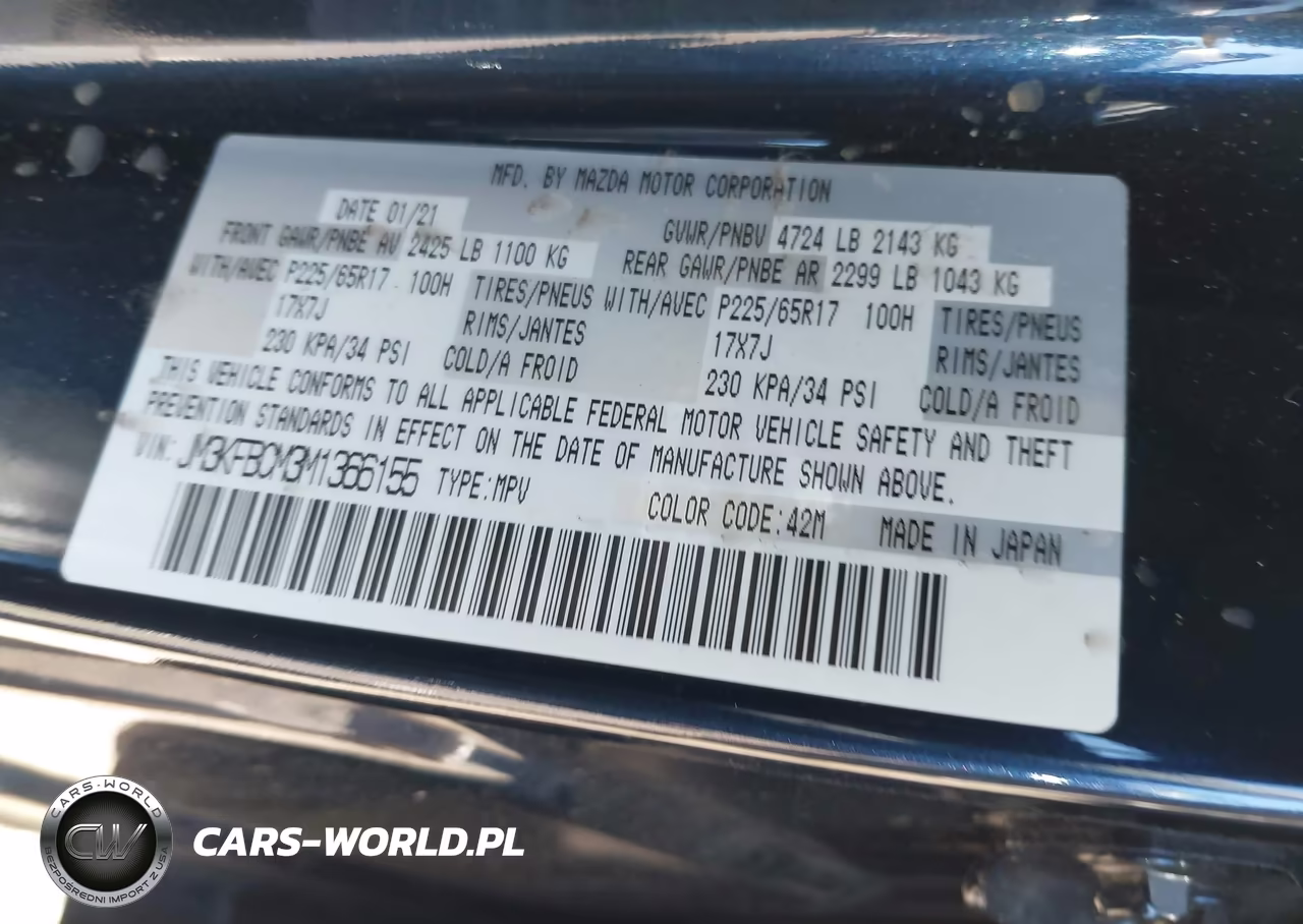 2021 Mazda Cx-5 Touring VIN:JM3KFBCM3M1366155 - 9