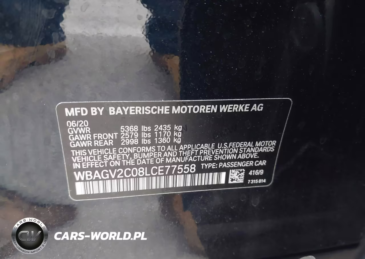 2020 BMW 840I Gran Coupe VIN:WBAGV2C08LCE77558 - 9