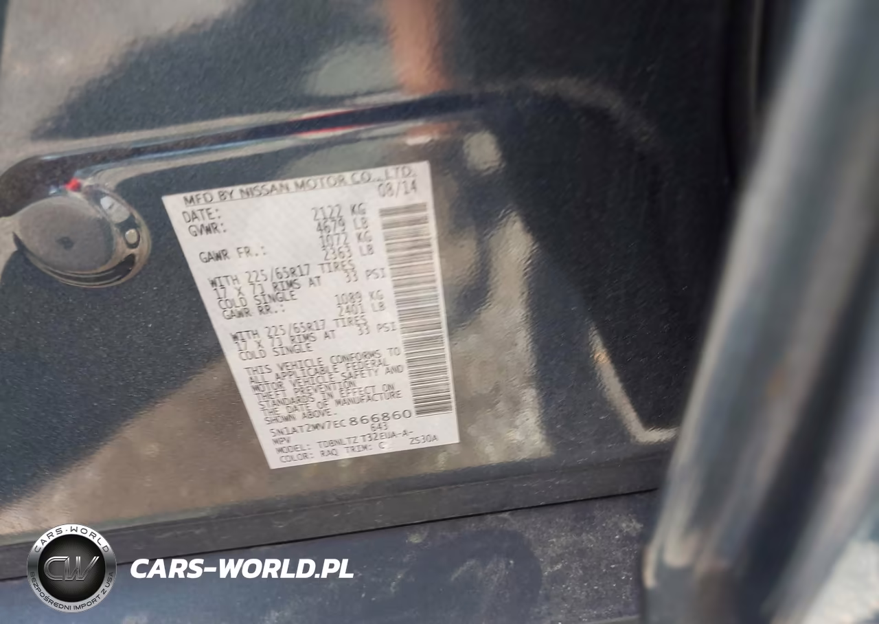 2014 Nissan Rogue Sv VIN:5N1AT2MV7EC866860 - 9