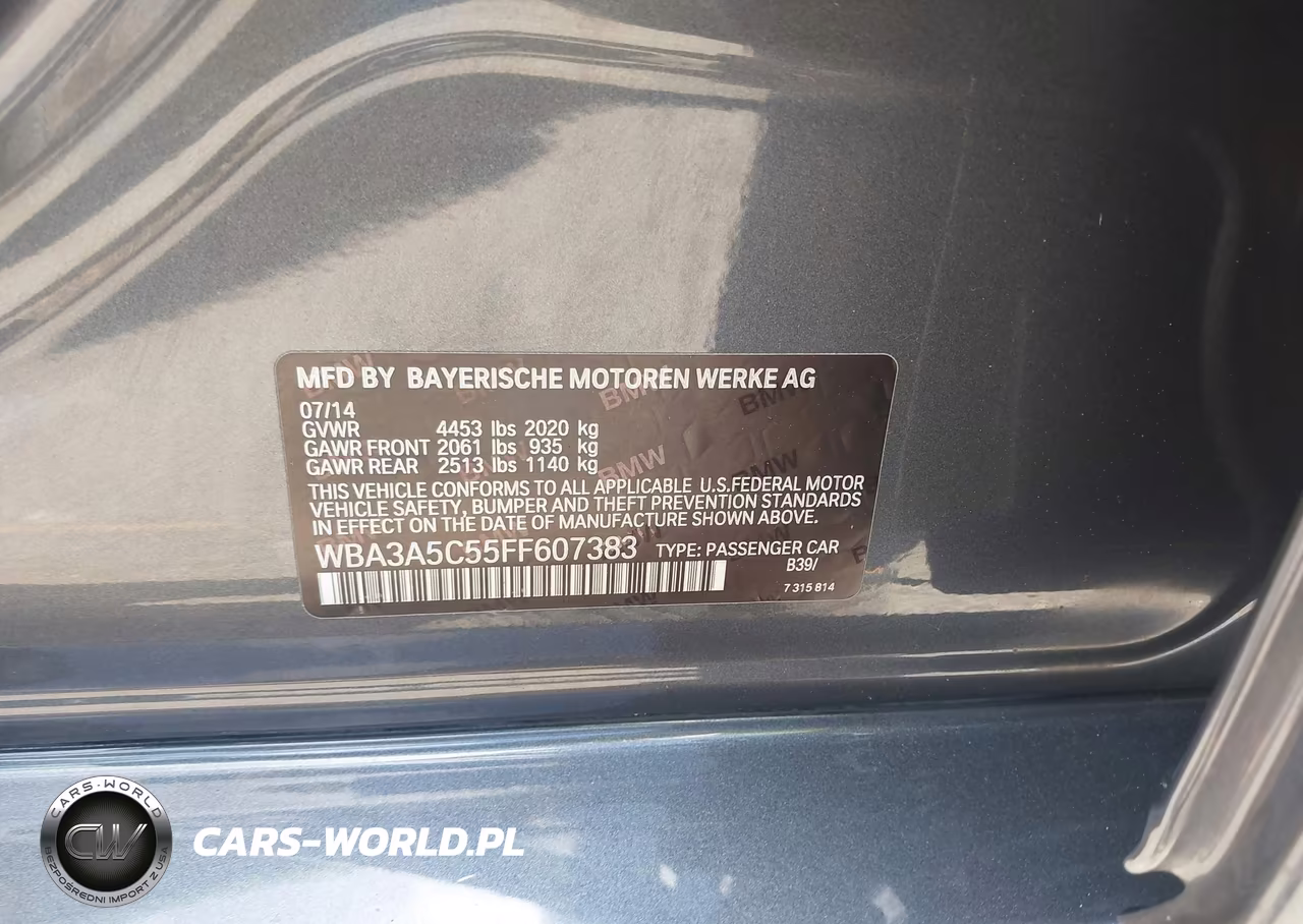 2015 BMW 328I VIN:WBA3A5C55FF607383 - 9