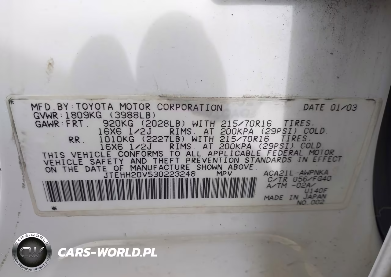 2003 Toyota Rav4 VIN:JTEHH20V530223248 - 9