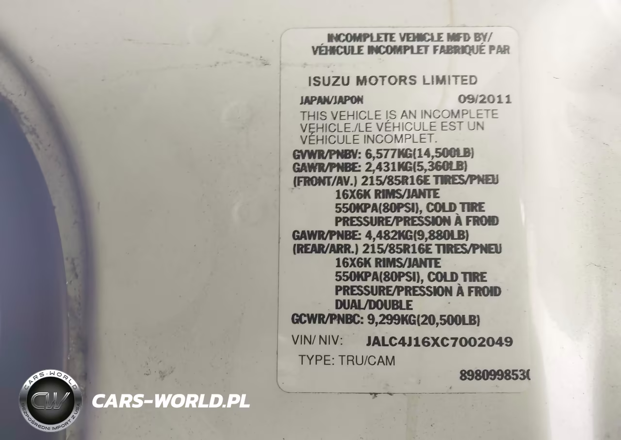 2012 Isuzu Npr Hd Dsl Crew VIN:JALC4J16XC7002049 - 8